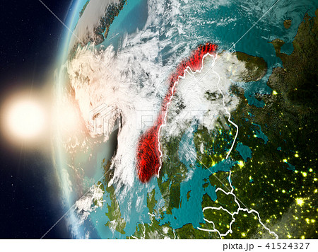 Norway during sunset on Earth 41524327
