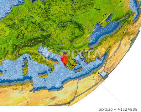 Map of Albania on Earth 41524888