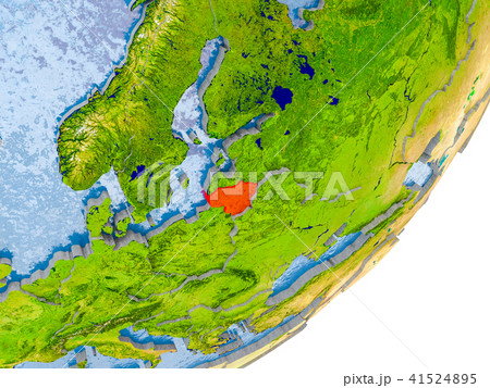 Map of Lithuania on Earth Map of Lithuania on Earth 41524895