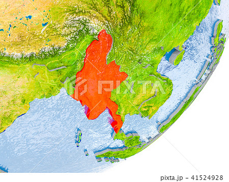Map of Myanmar on Earth Map of Myanmar on Earth 41524928