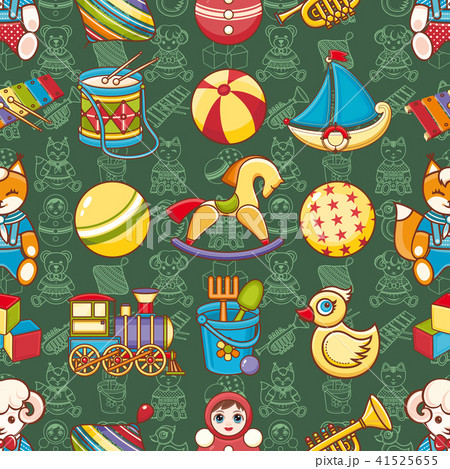 Kid toy seamless pattern.  41525655