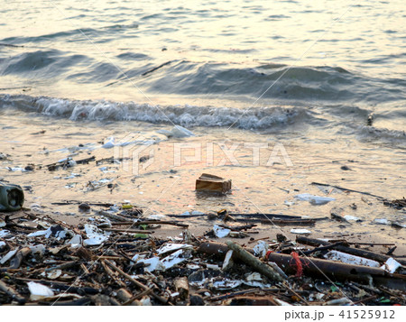 paper box foam plastic and waste pollution beach 41525912