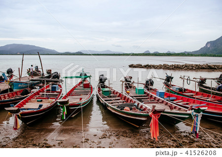 Long tail Fishing boat pier of southern Thailand  41526208