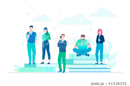 Business colleagues - flat design style colorful illustration Business colleagues - flat design style colorful illustration 41526335