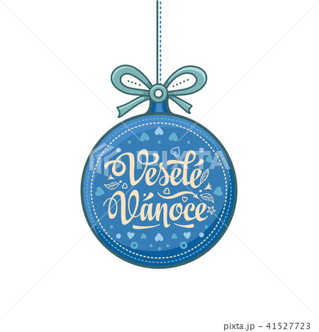 Vesele Vanoce Greeting Card in ball form. 41527723