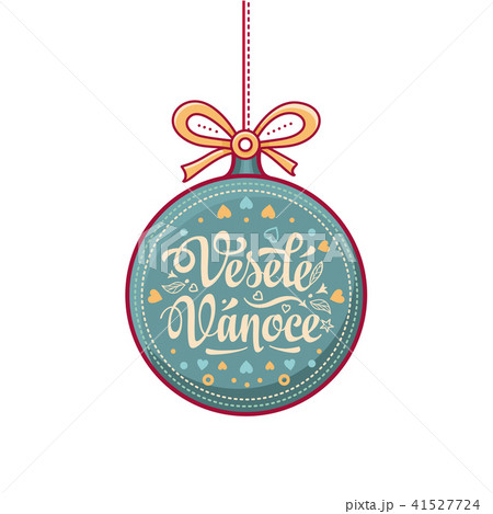 Vesele Vanoce Greeting Card in ball form. 41527724