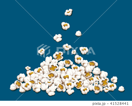 Popcorn fall down on heap vector illustration. Popcorn fall down on heap vector illustration. 41528441
