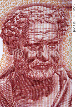 Democritus, portrait from Greek money Democritus, portrait from Greek money 41528542