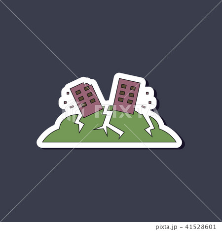 paper sticker on natural disaster earthquake house paper sticker on natural disaster earthquake house 41528601