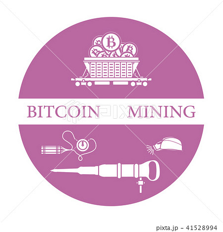 Railway car, bitcoin, dynamite, jackhammer, helmet 41528994