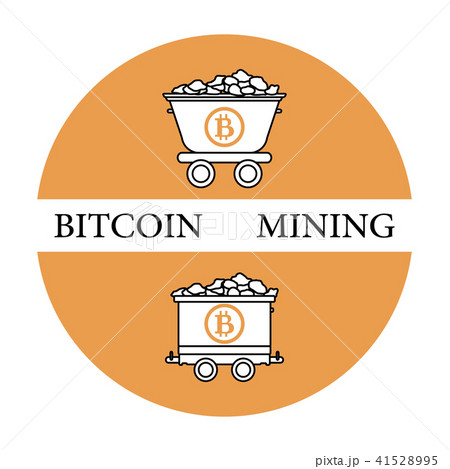 Mining bitcoins trolleys with ore 41528995