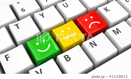 White keyboard positive, neutral and negative #2 41529015