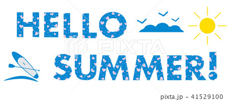 Hello summer Sun, hearts, SUP board. Hello summer Sun, hearts, SUP board. 41529100