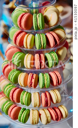 Selection of decorative desserts on buffet table at catered event Selection of decorative desserts on buffet table at catered event 41530097