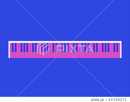 Piano keys. Retro style 80's, pink and blue colors 41530271