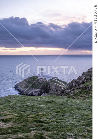 Dramatic sky above the historic South Stack Lighthouse - Isle of Anglesey North wales UK 41530756