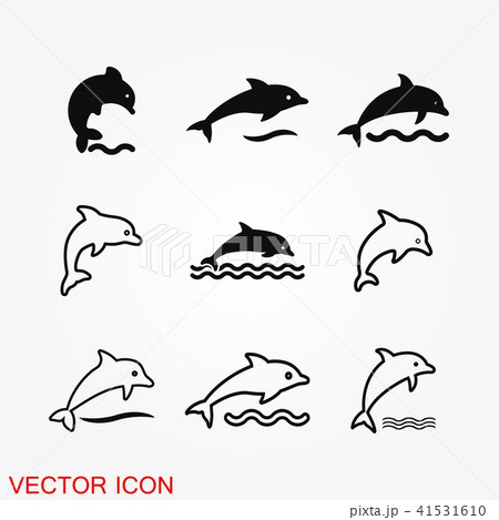 Dolphin vector icon for animal apps and websites Dolphin vector icon for animal apps and websites 41531610