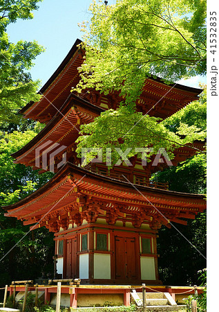 浄瑠璃寺　三重塔 41532835
