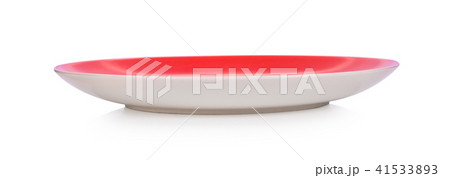 red plate on white background red plate on white background 41533893