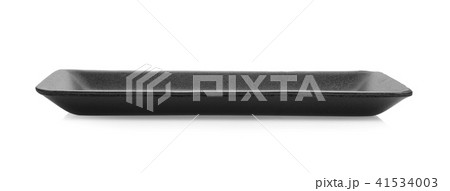black foam tray on white background black foam tray on white background 41534003