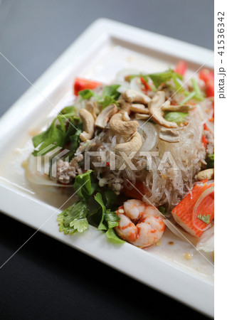 Glass Noodle Spicy Salad , Thai food Glass Noodle Spicy Salad , Thai food 41536342