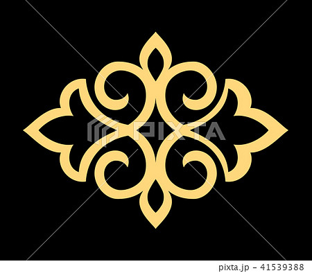 Golden vector pattern on a black background. Golden vector pattern on a black background. 41539388