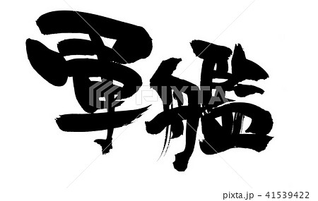 筆文字　軍艦　ぐんかん　イラスト　 41539422