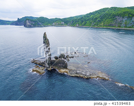 ローソク岩 空撮（北海道余市） 41539463