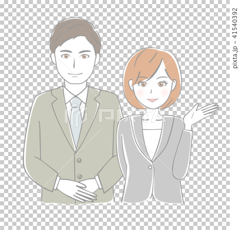 Business men and women information - Stock Illustration [41540392] - PIXTA