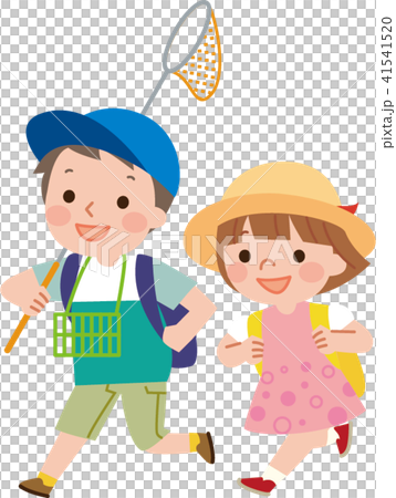 虫取りに行く子供 虫取りに行く子供 41541520