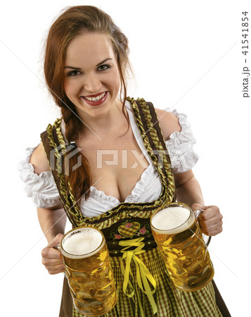 Gorgeous Oktoberfest waitress with beer Gorgeous Oktoberfest waitress with beer 41541854