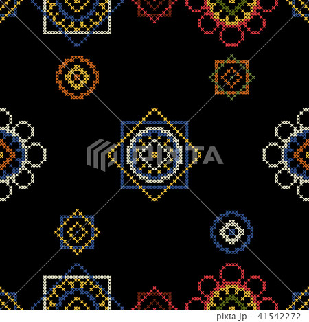 Retro background with cross stitch Retro background with cross stitch 41542272