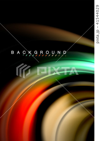 Fluid liquid colors design, colorful marble or plastic wavy texture background, glowing multicolored 41544029