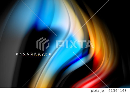 Fluid liquid colors design, colorful marble or plastic wavy texture background, glowing multicolored 41544143