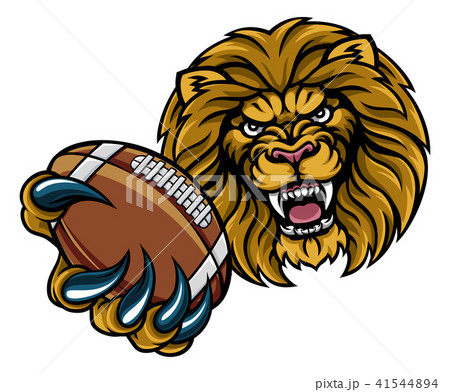 Lion American Football Ball Sports Mascot 41544894