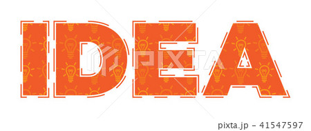 IDEA Flat design Illustration concept with light bulbs 41547597