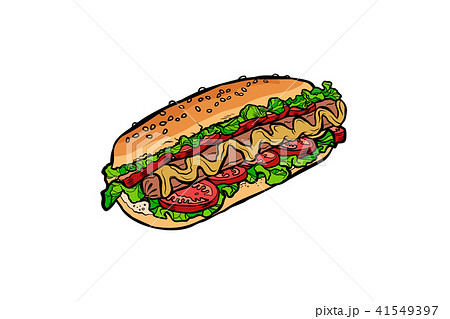 hot dog isolated on white background 41549397