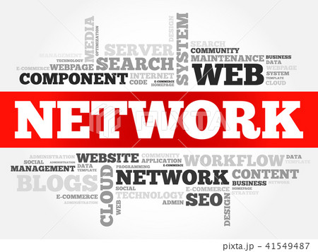 Network word cloud collage 41549487