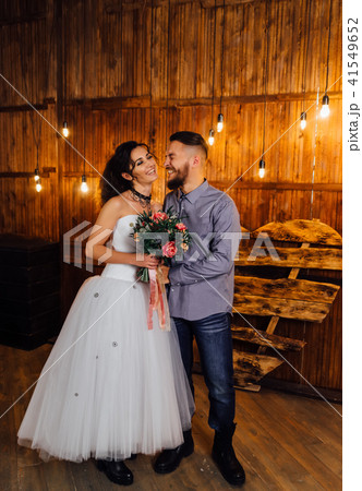 Wedding in the style of rock. Rocker or Biker wedding. 41549652