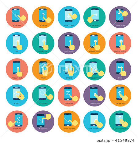 Gesture flat smart phones vector icons. Hands holding smartphone Gesture flat smart phones vector icons. Hands holding smartphone 41549874