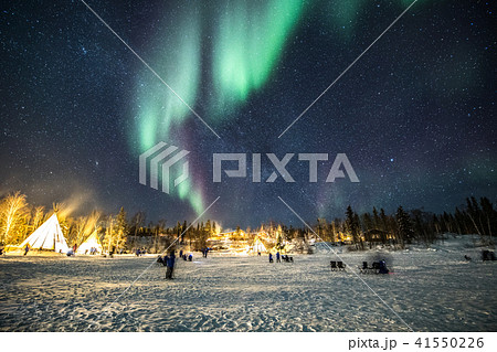 《カナダ　ノースウエスト準州》 イエローナイフ オーロラ　 41550226