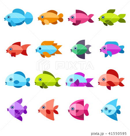 Fish vector flat icons set Fish vector flat icons set 41550595