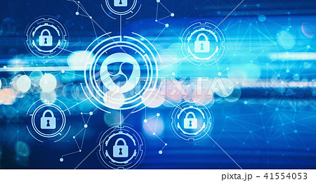 NEM cryptocurrency security theme with blurred abstract lights NEM cryptocurrency security theme with blurred abstract lights 41554053