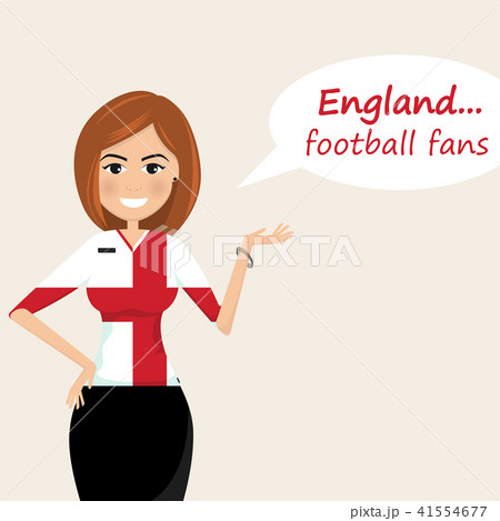 England football fans.Cheerful soccer fans, sports 41554677