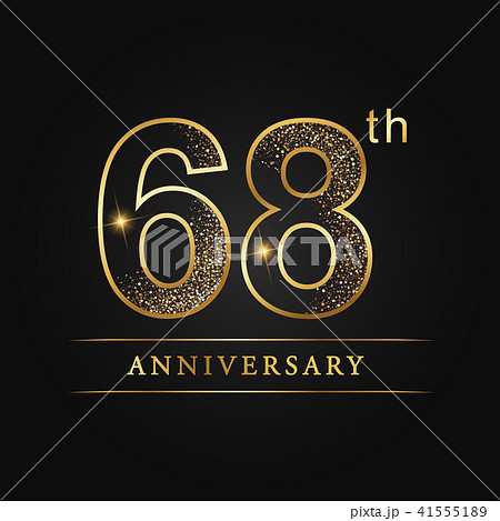 68 years anniversary celebration logotype. 41555189