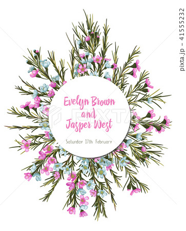 Vector watercolor colorful circular floral wreaths 41555232