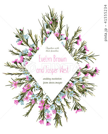 Designer watercolor floral greeting card, wedding 41555234