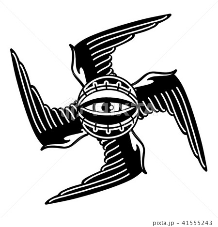 Graphic winged all-seeing eye 41555243