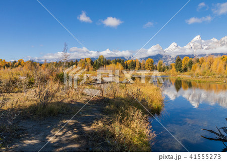 Teton Scenic Autumn Reflection 41555273