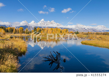 Teton Scenic Autumn Reflection Teton Scenic Autumn Reflection 41555274
